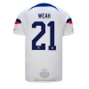 Maglia ufficiale Stati Uniti Timothy Weah 21 Casa Mondiali 2022 per Uomo